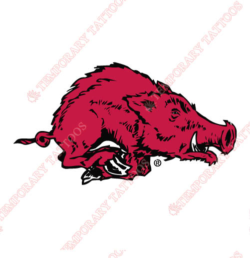 Arkansas Razorbacks 1967 1979 Alternate Customize Temporary Tattoos Stickers NO.3731